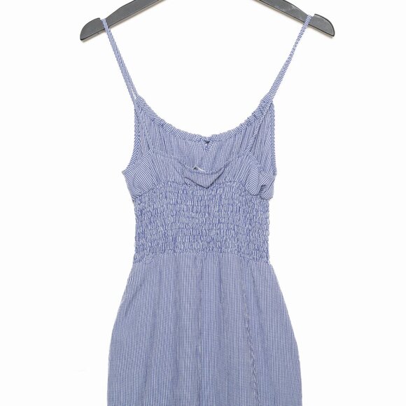 Rouje Cassandre Blue White Bleu Vichy Gingham Smocked Dress - FR 34 / US 2 / XS - Picture 6 of 16